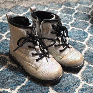 Toddler Sparkle Combat Boots